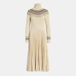 Bluen intarsia-knitted