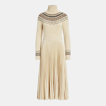 Bluen intarsia-knitted