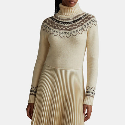 Bluen intarsia-knitted