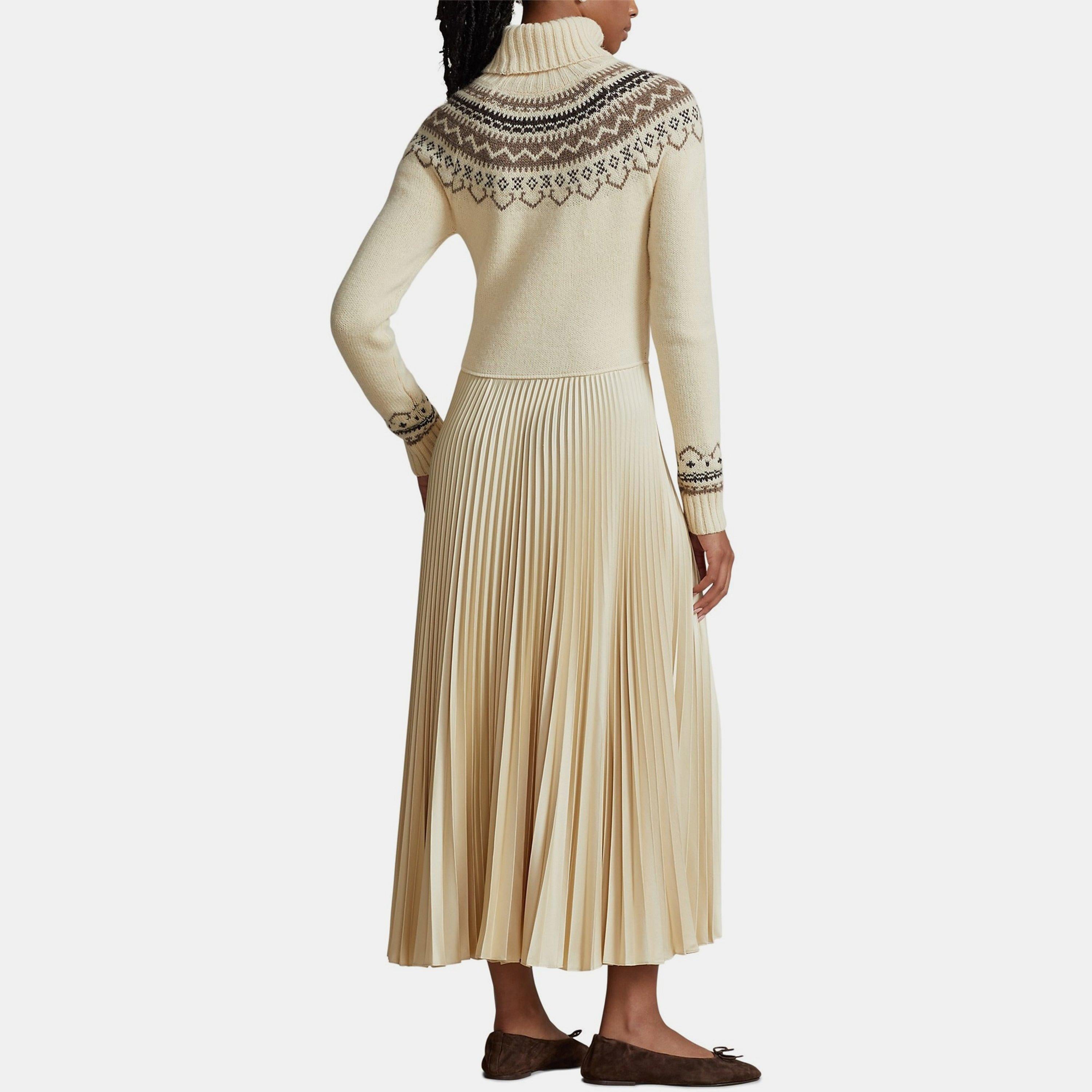 Bluen intarsia-knitted
