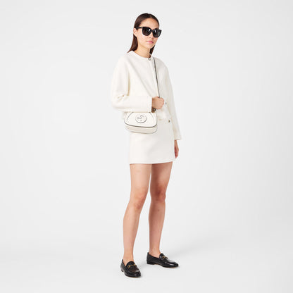 Wool Bouclv© Collarless Long Sleeve Overcoat