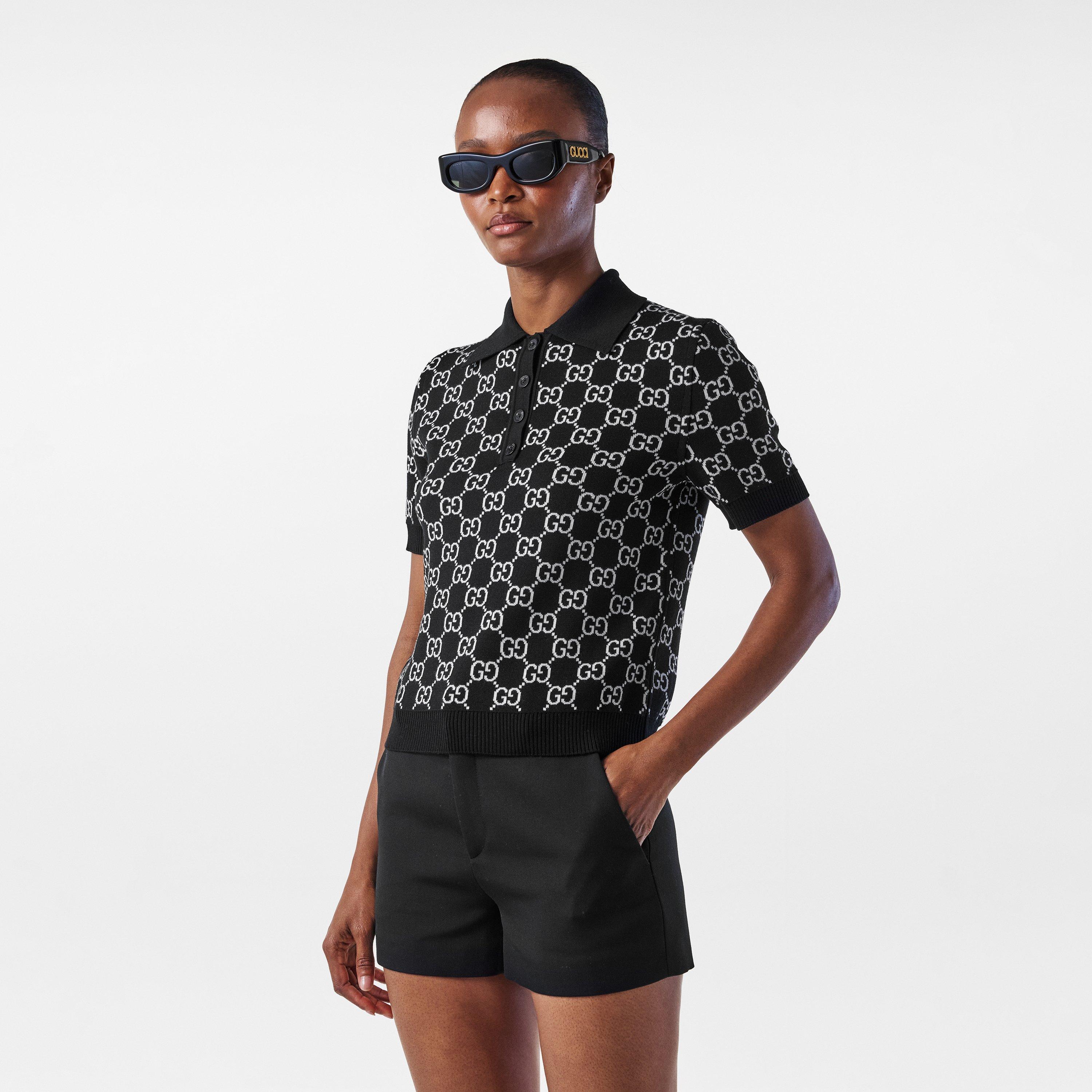 Reversible GG Wool Jacquard Polo Shirt