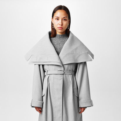Le Caruso Long Sleeve Long Oversized Fit Trench Coat