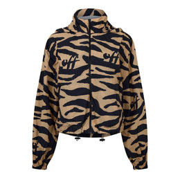 Zebra Animal Print Long Sleeve Zip Tracksuit Top