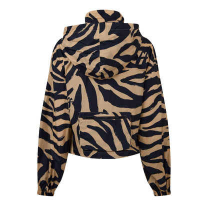 Zebra Animal Print Long Sleeve Zip Tracksuit Top