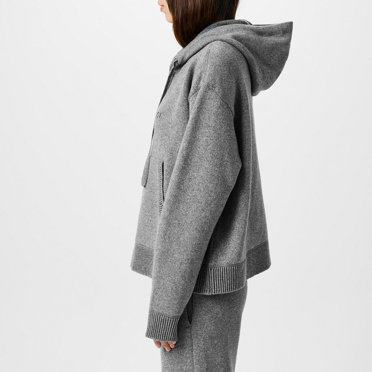 Women's Plain Wool Zip Up Jacket