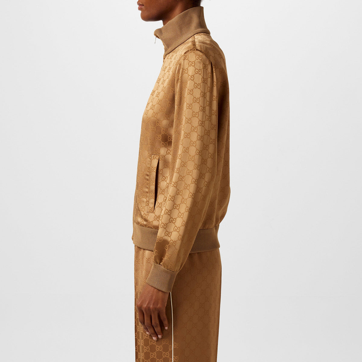 Women's GG Jacquard Viscose Zip Jacket