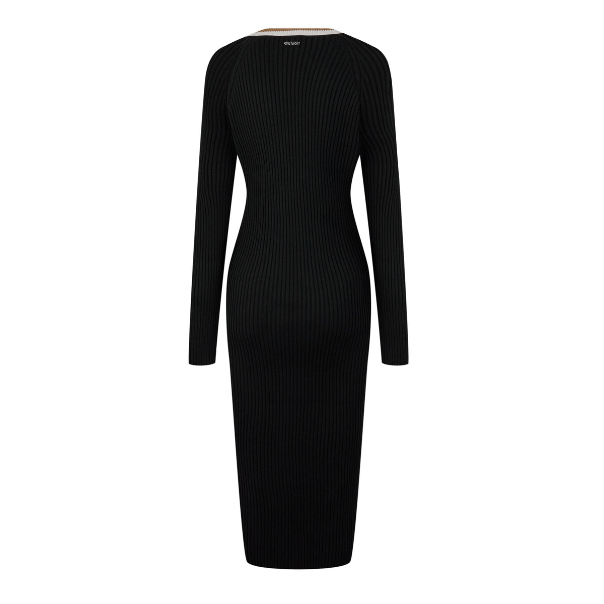 Women's Ribbed V-neck Knitted Dress