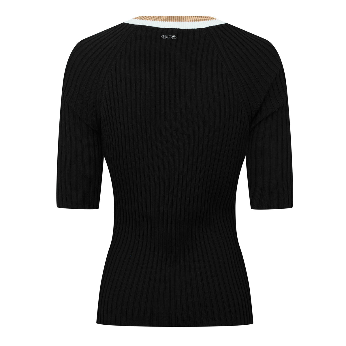 Women's Ribbed V-neck Knitted Top