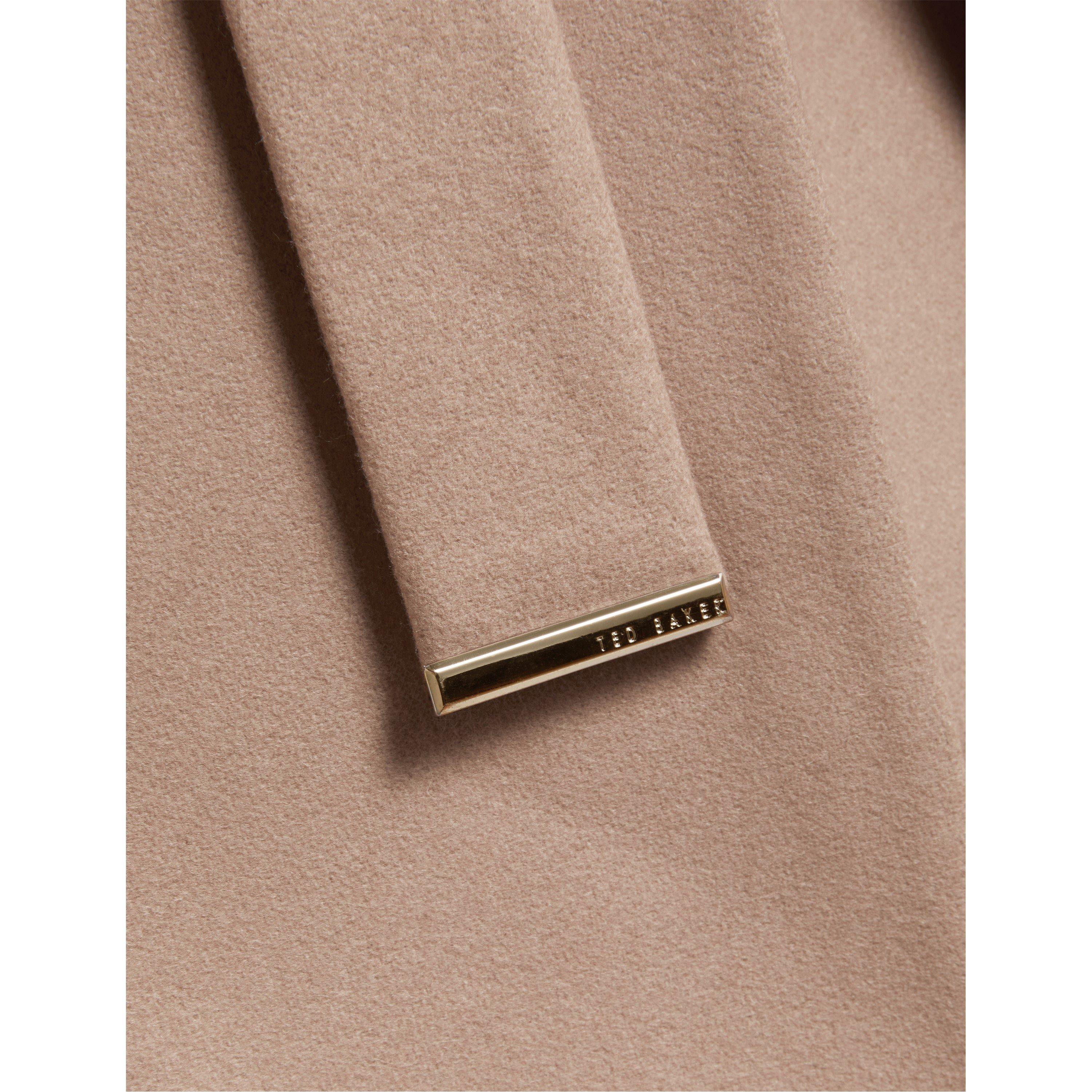Rose Belted Midi Wool Long Sleeve Coat
