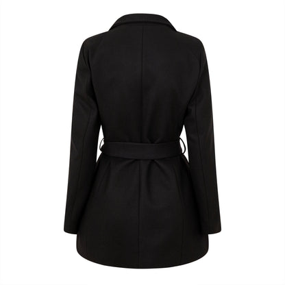 Wool Short Belted Overcoat
