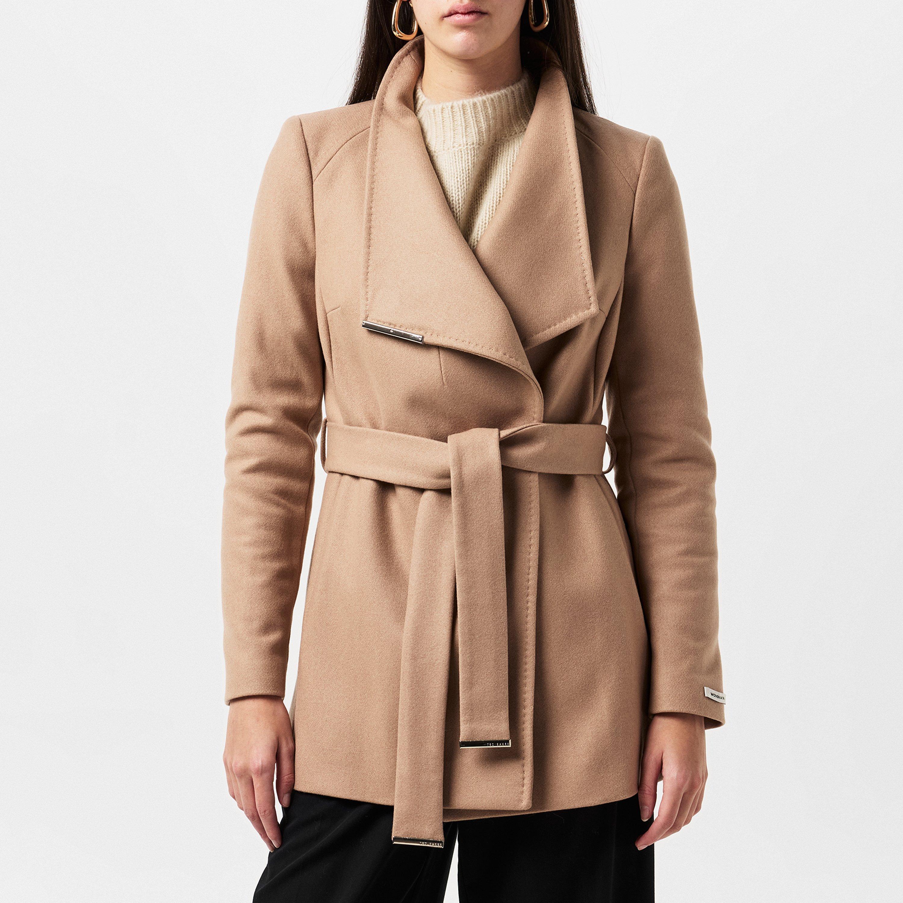 Wool Short Belted Overcoat