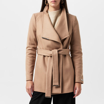 Wool Short Belted Overcoat