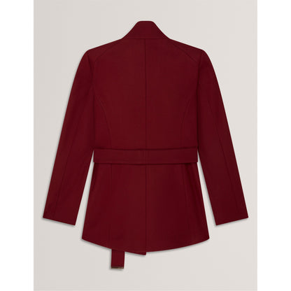 Wool Short Belted Overcoat