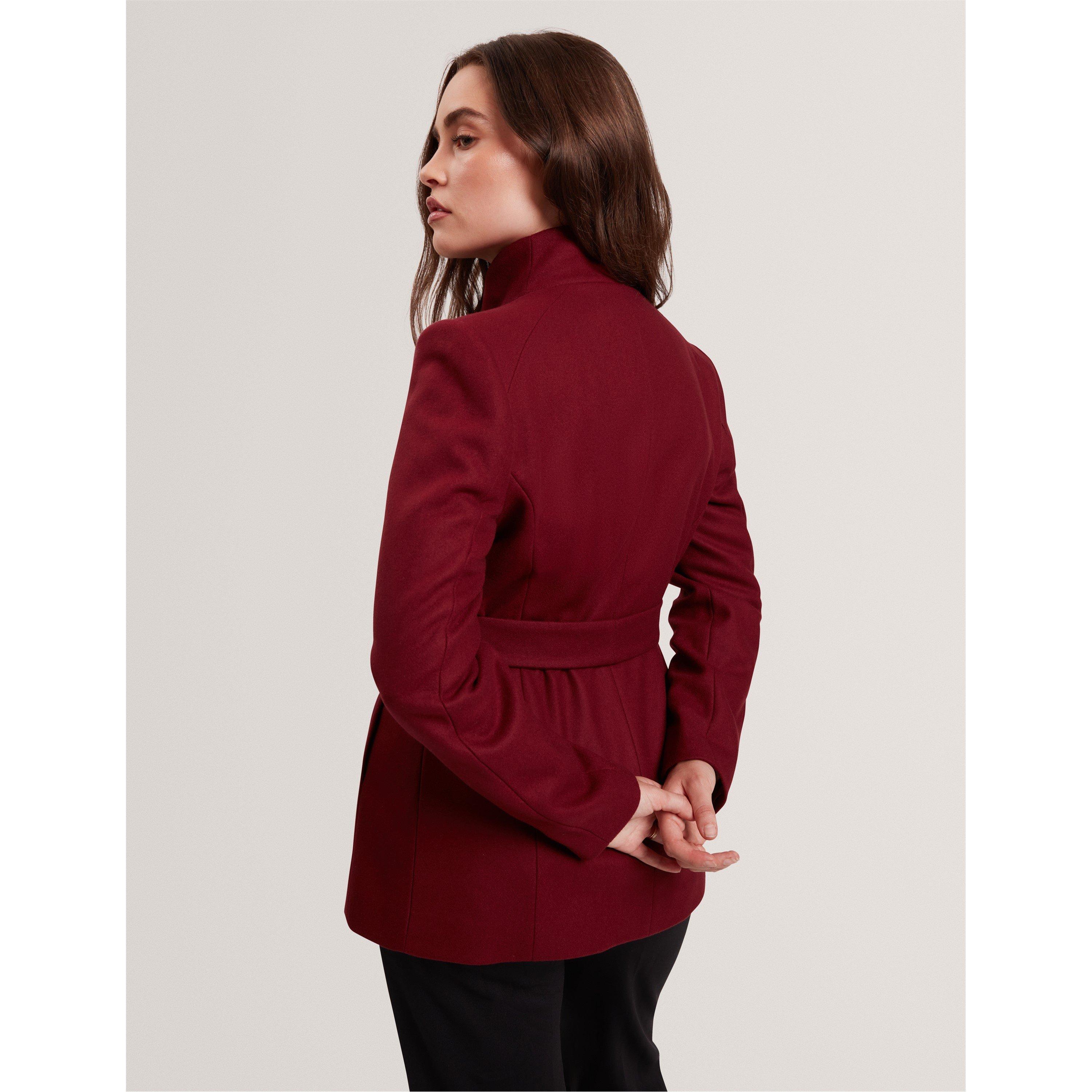 Wool Short Belted Overcoat