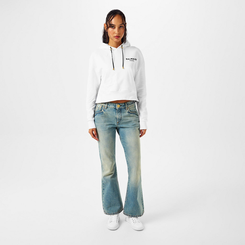 Women's Logo Cotton Drawstring Hoodie