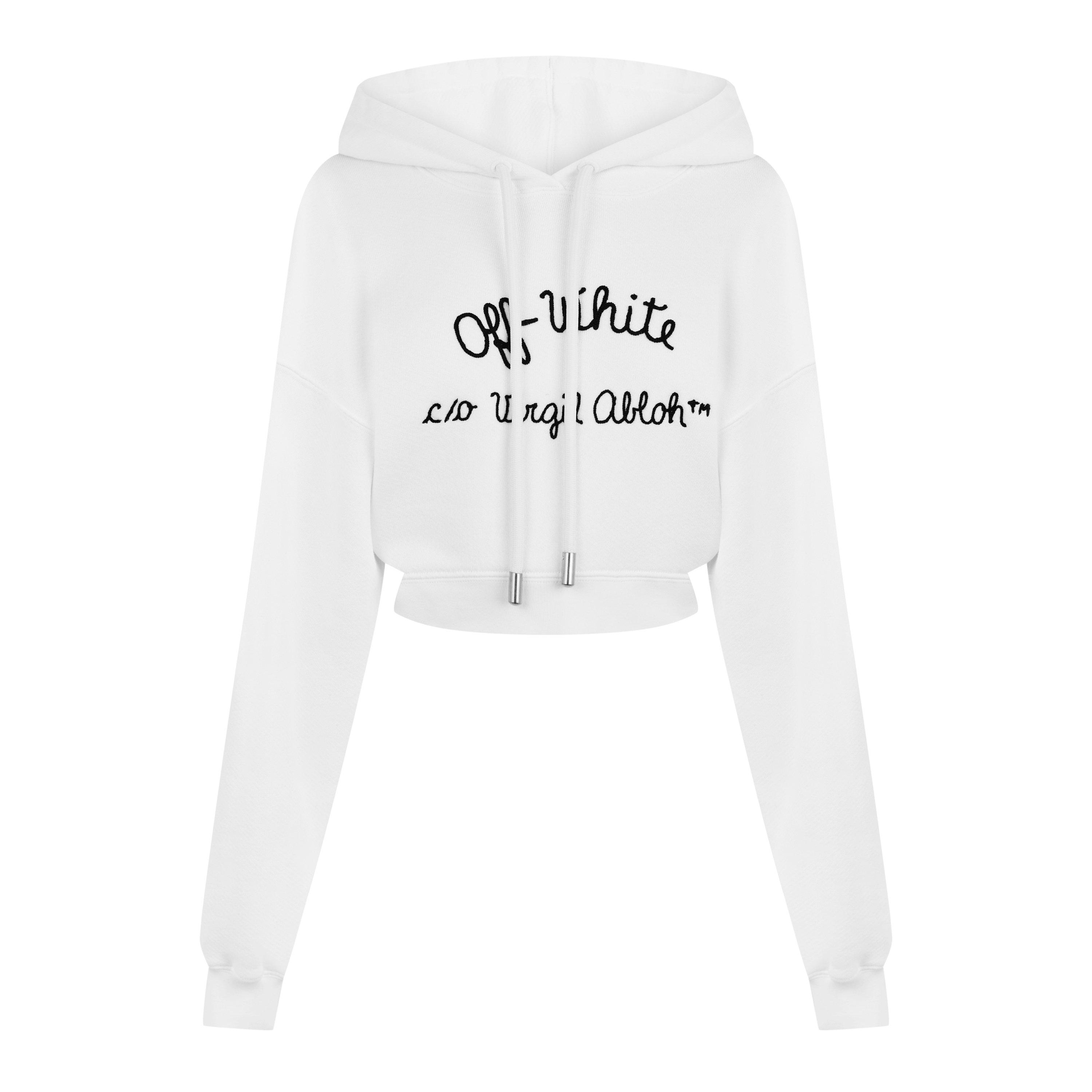 Embr Script Type Crop Hoodie