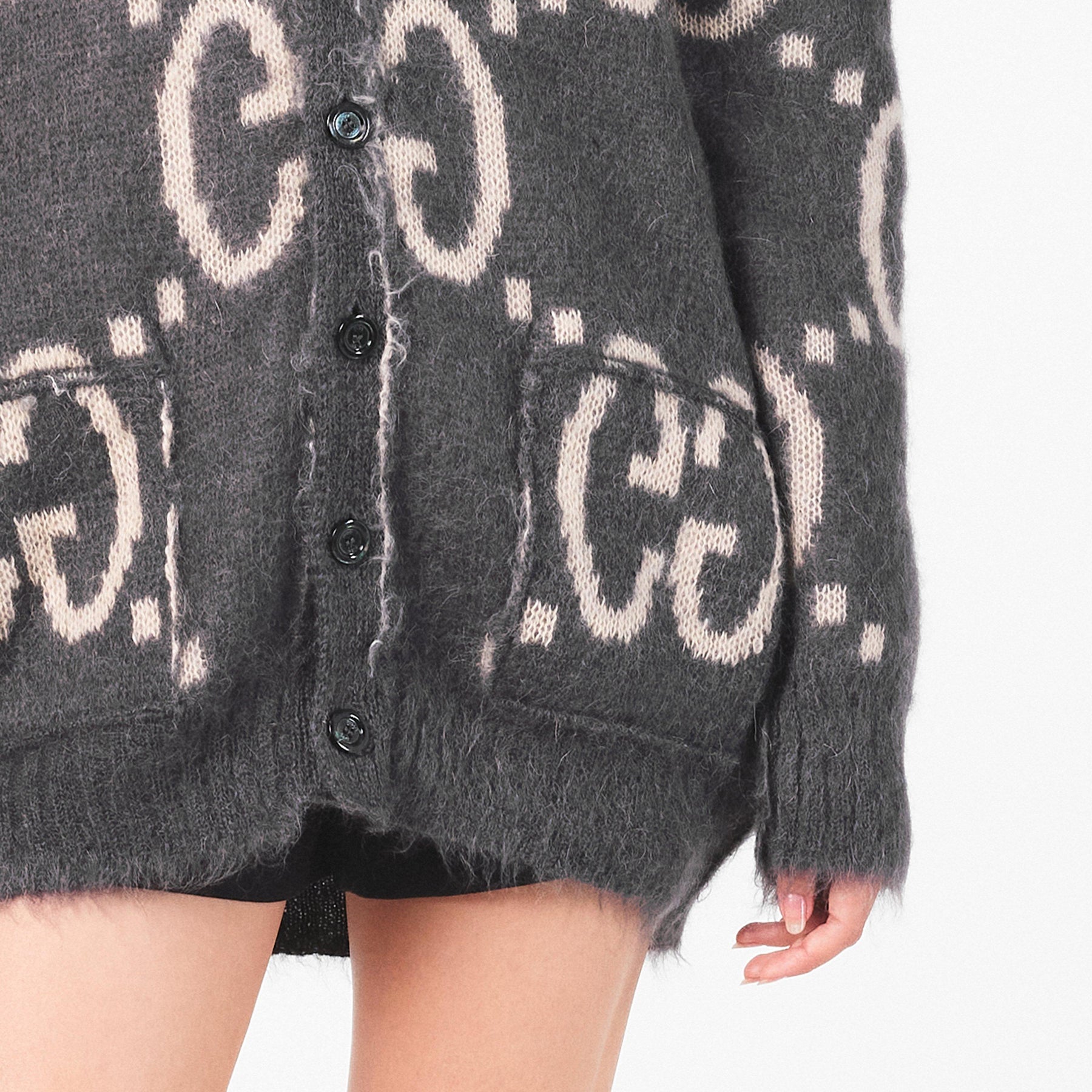 Mohair Reversible Cardigan