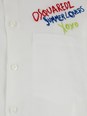 Dsquared2 White Shirt with Classic Collar and Embroidered Logo on the Front in Linen Man