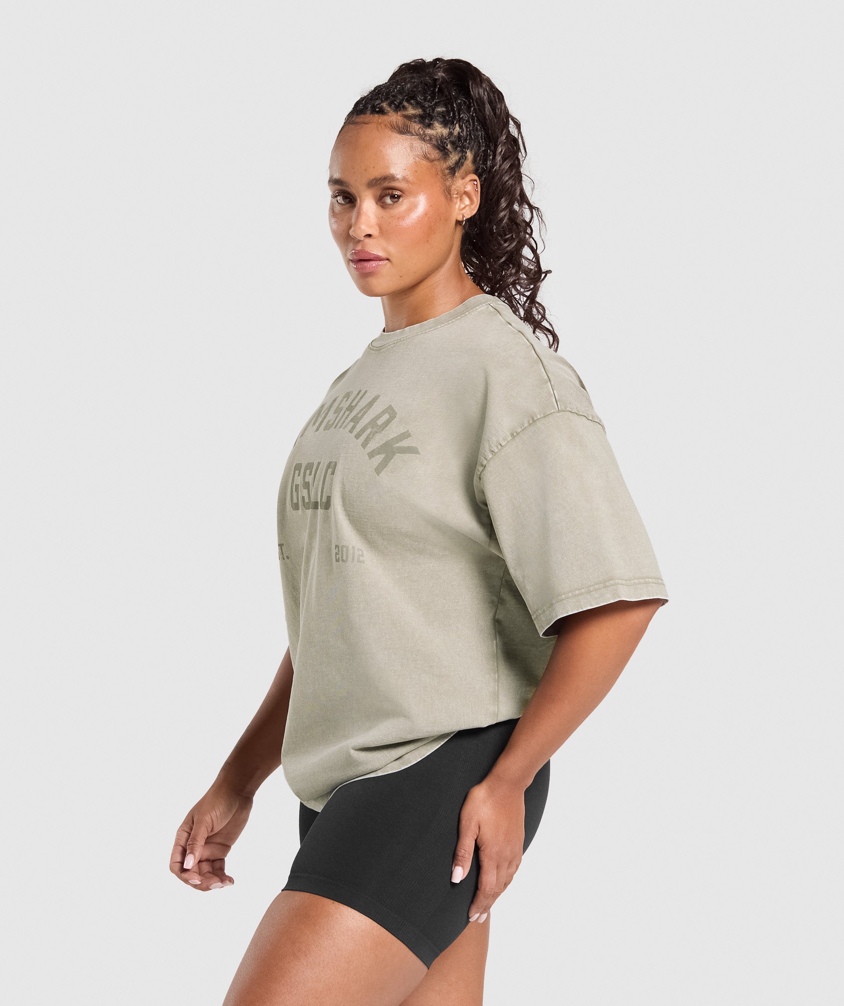 Gymshark GSLC Graphic Oversized T-Shirt - Brown