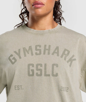 Gymshark GSLC Graphic Oversized T-Shirt - Brown