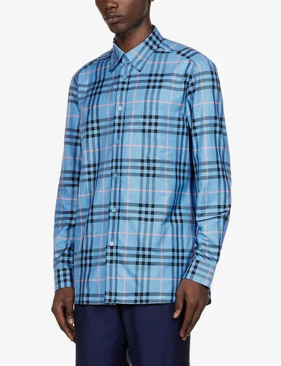 BURBERRY Caxbridge Check-Patterned Regular-Fit Cotton-Poplin Shirt