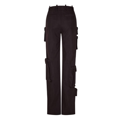 Multi Pocket Straight Cut Cargo Trousers