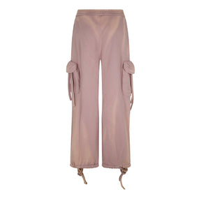 Women's Laundry Cargo Track Bottoms, Adjustable Drawcord Cuffs Trousers