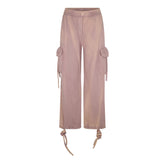 Women's Laundry Cargo Track Bottoms, Adjustable Drawcord Cuffs Trousers