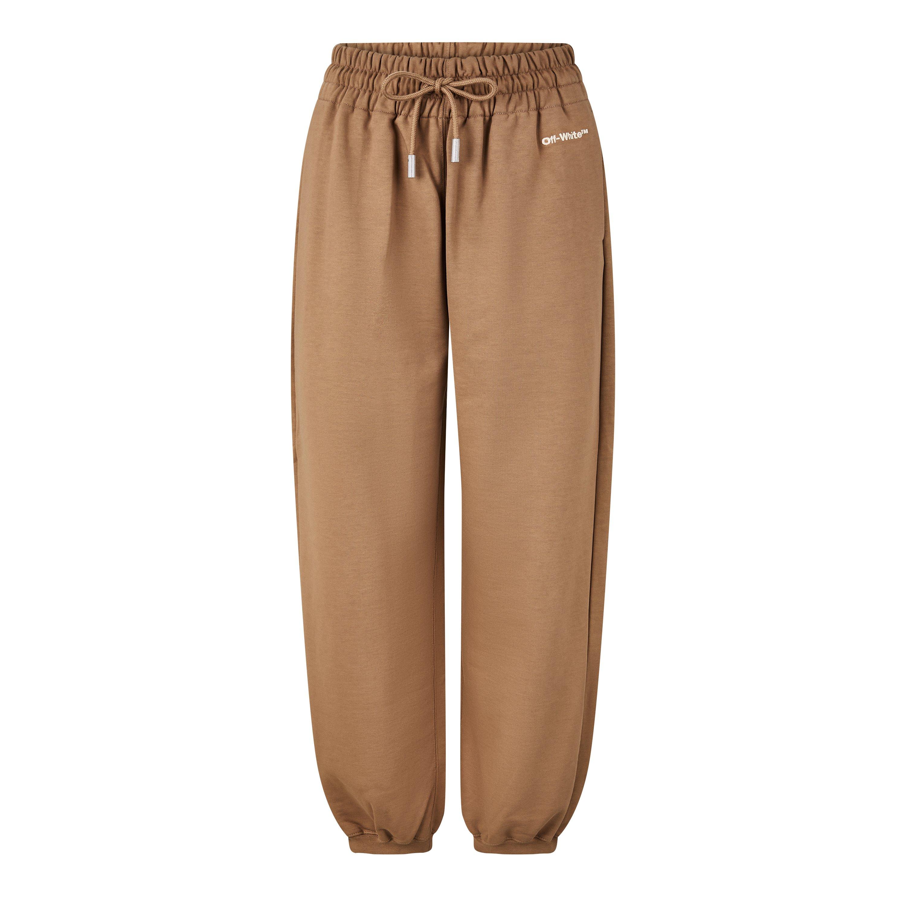 Embroidered Logo Cotton Closed Hem Fleece Joggers