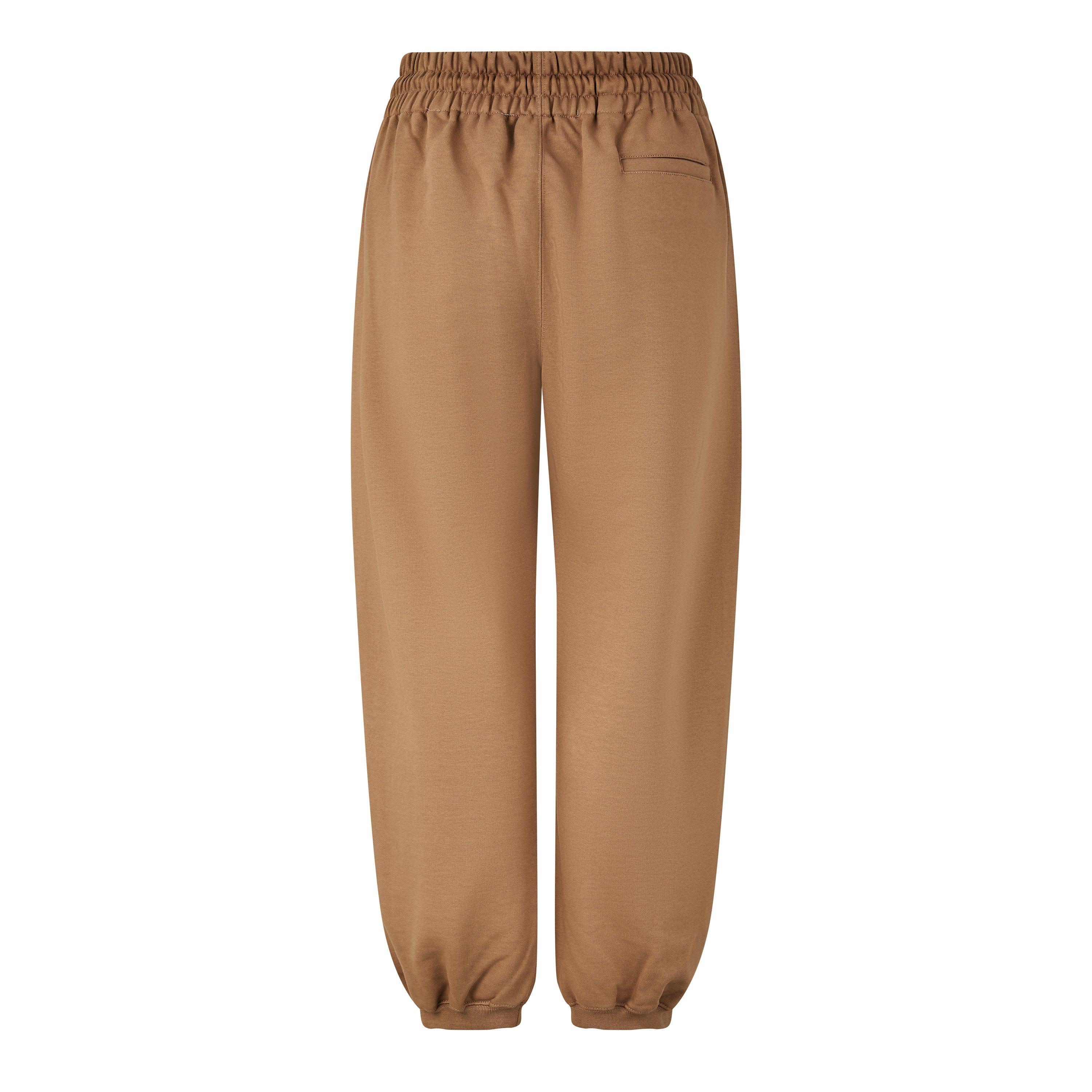 Embroidered Logo Cotton Closed Hem Fleece Joggers