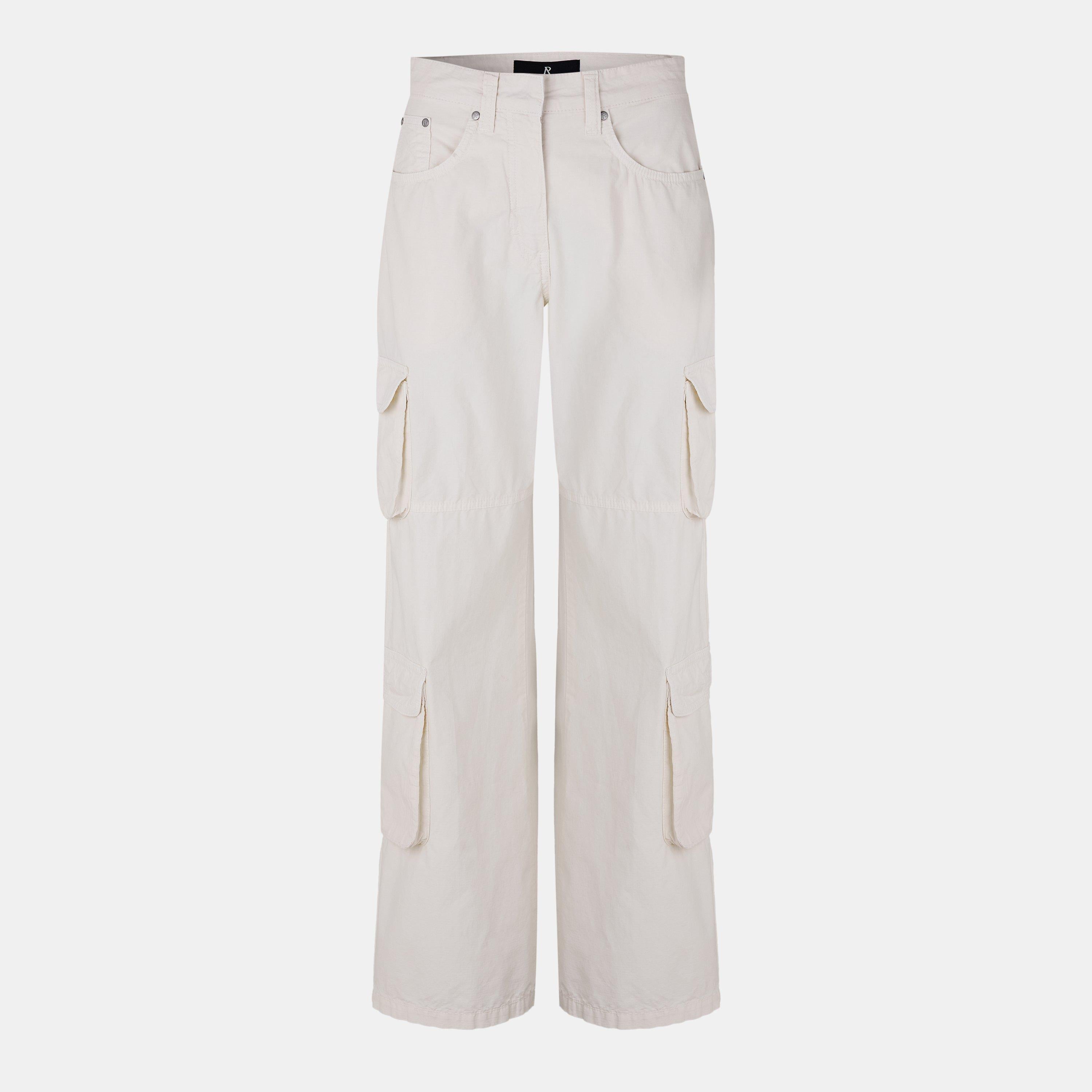 Fender High Waisted Cotton Wide Leg Cargo Trousers
