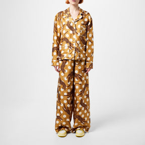 Leopard Polka Silk Trousers