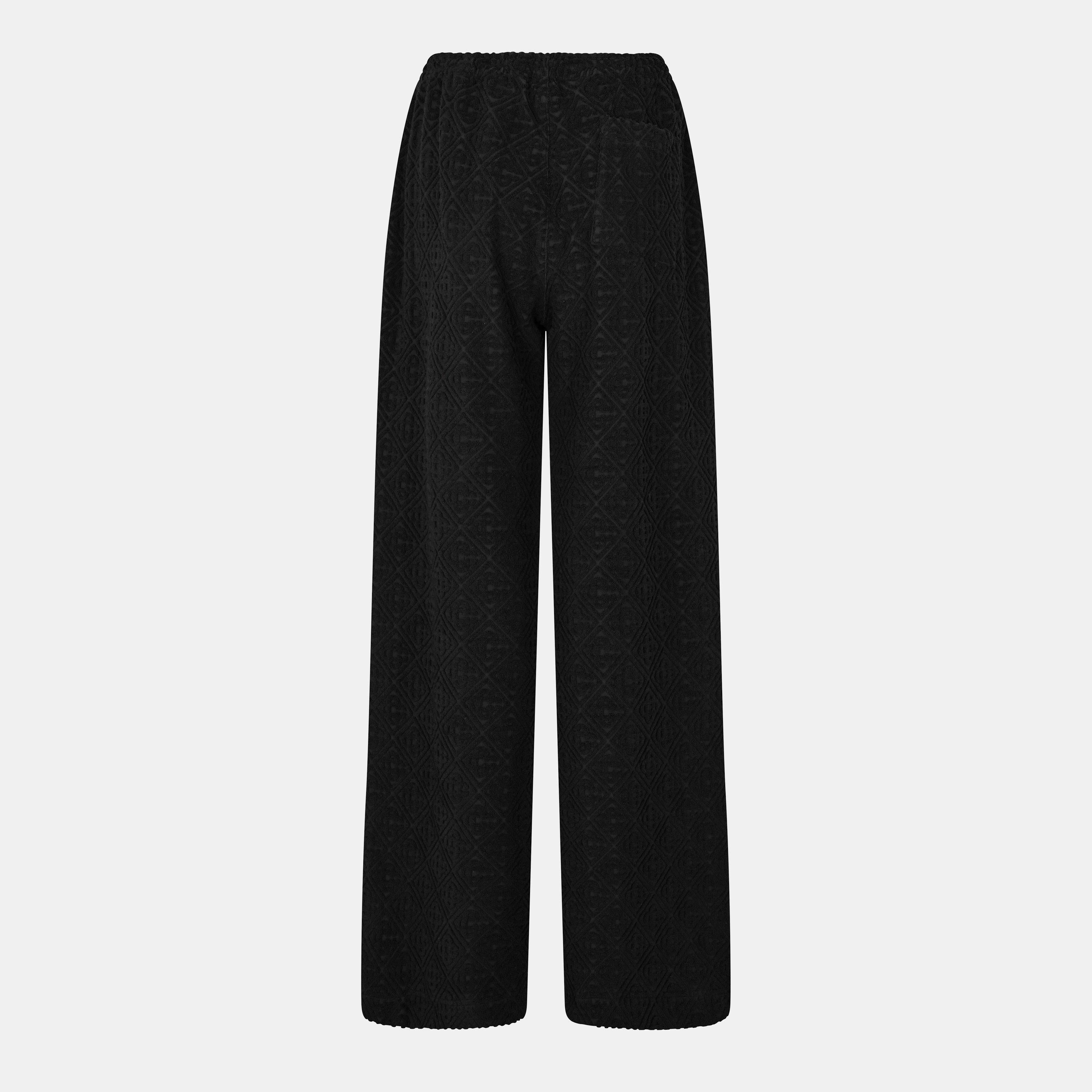 Towelling Wide Leg Trouser