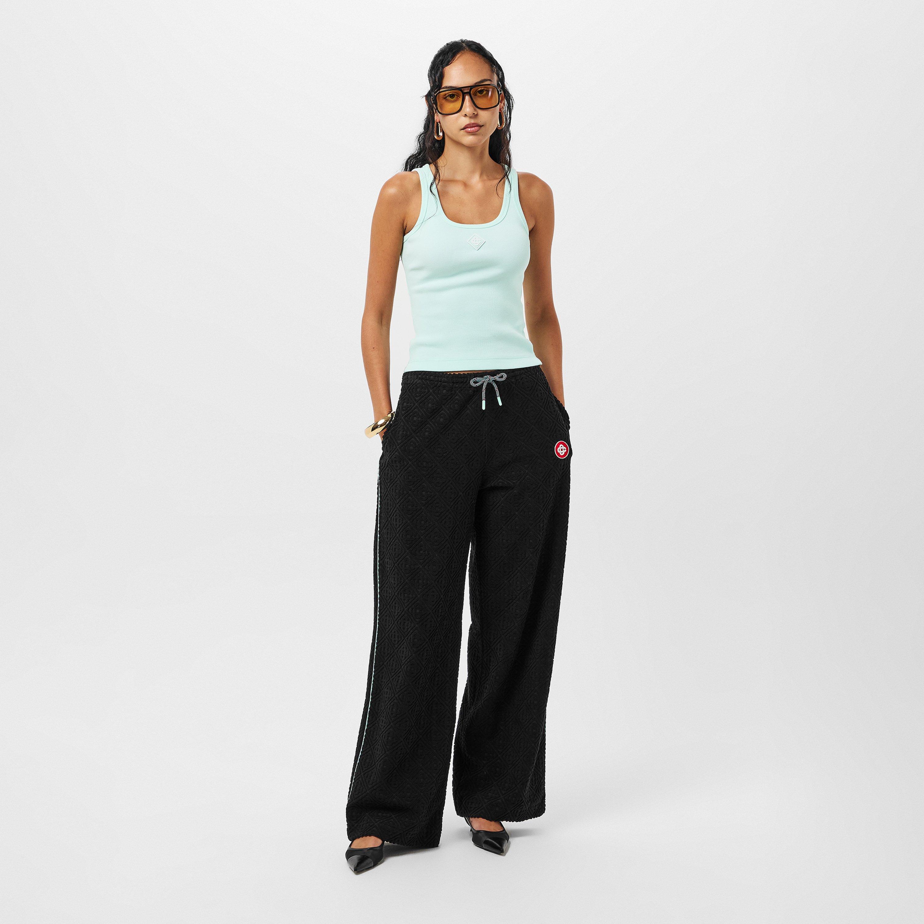 Towelling Wide Leg Trouser