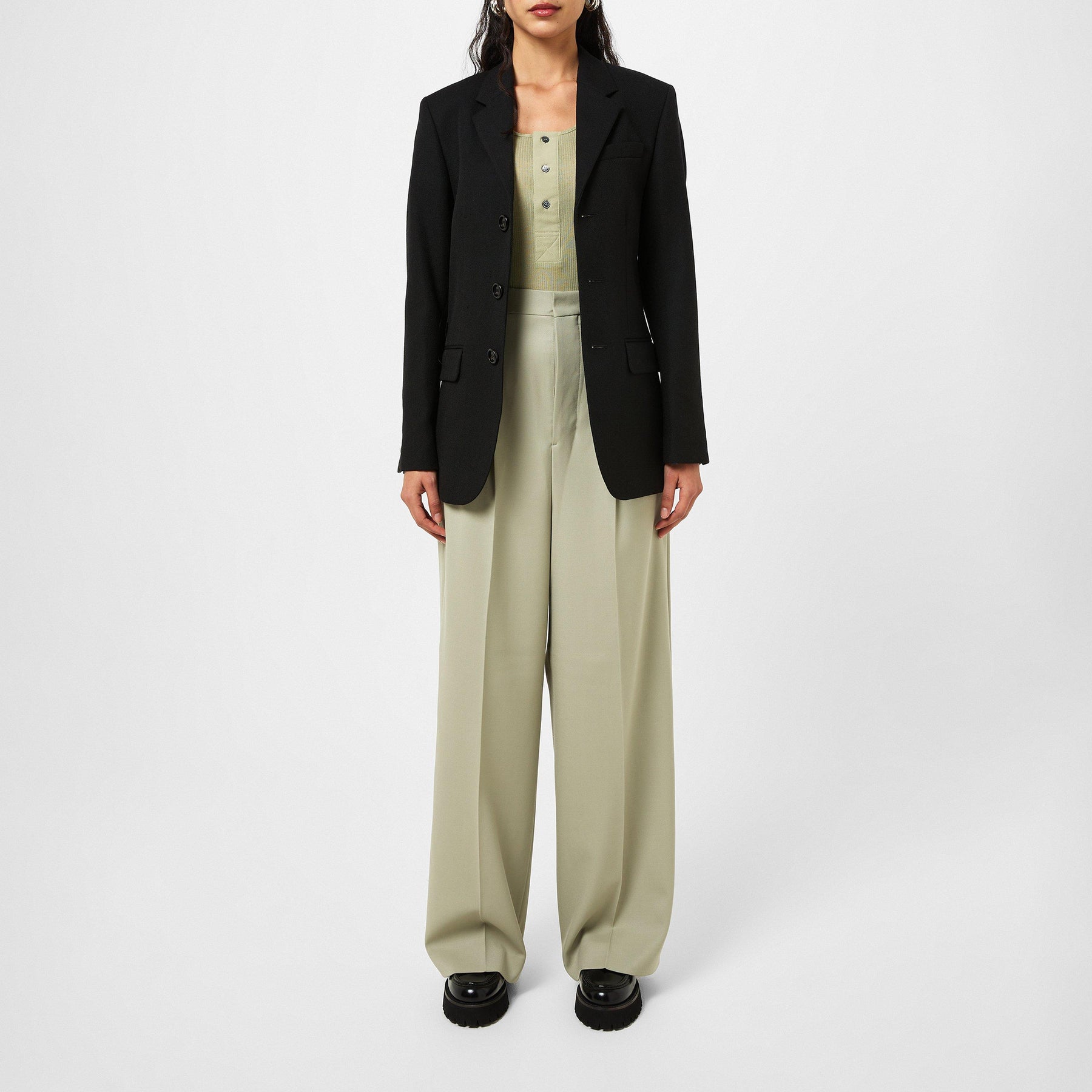 High Waisted Large Tailored Trousers