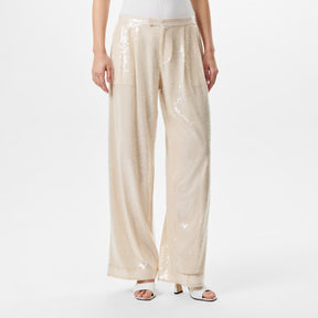 Sequinned Straight Fit Trousers