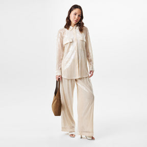 Sequinned Straight Fit Trousers