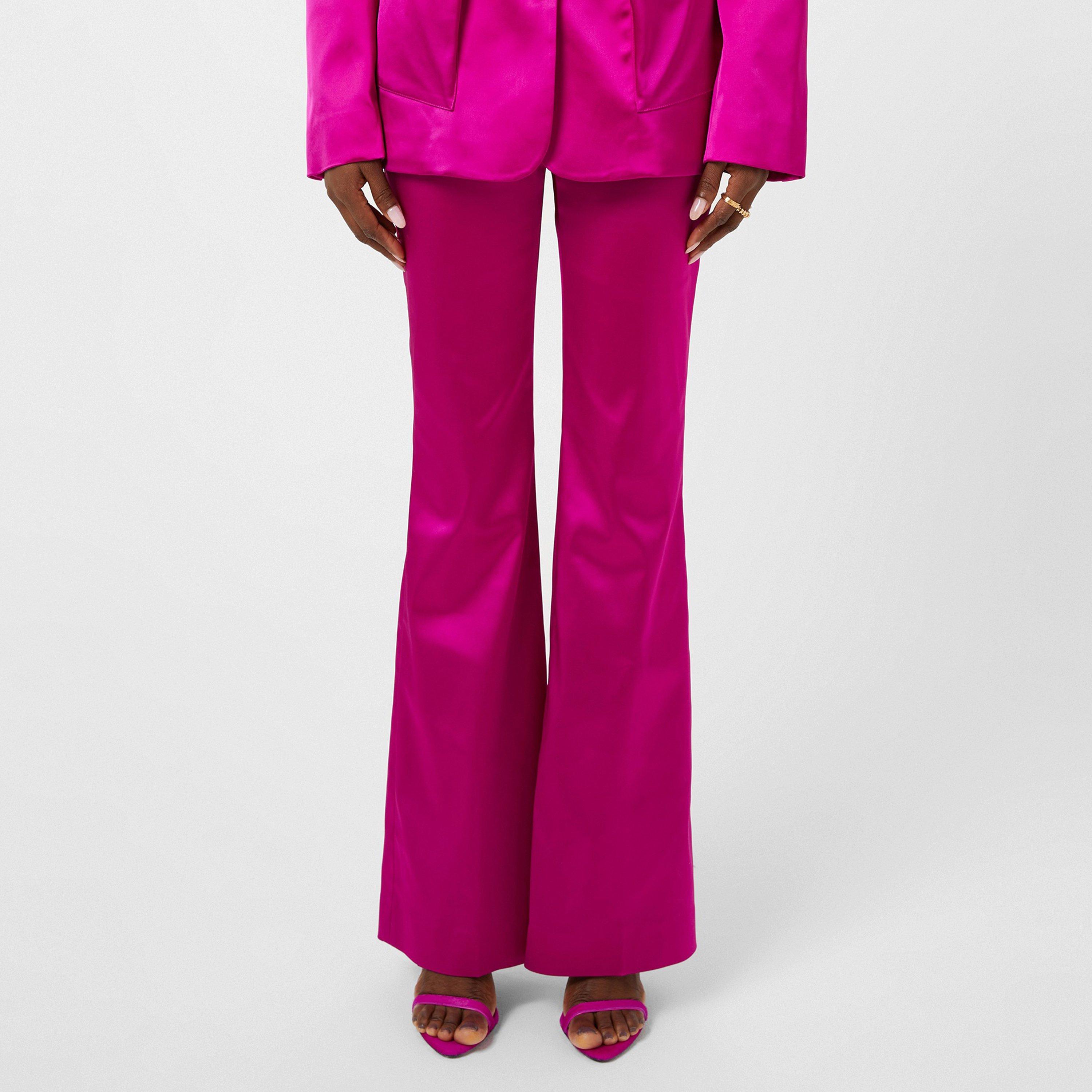 Satin Flared Trousers