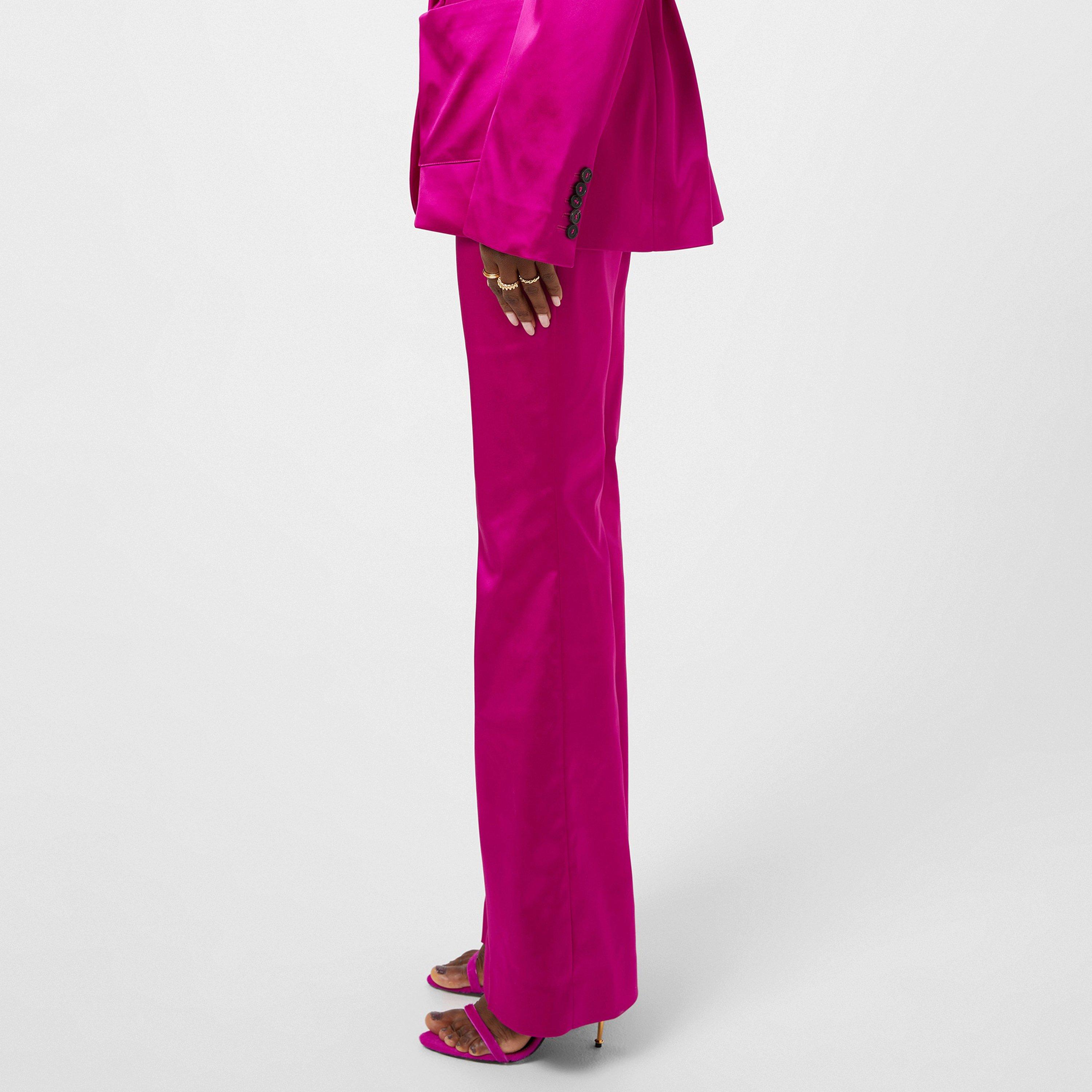 Satin Flared Trousers