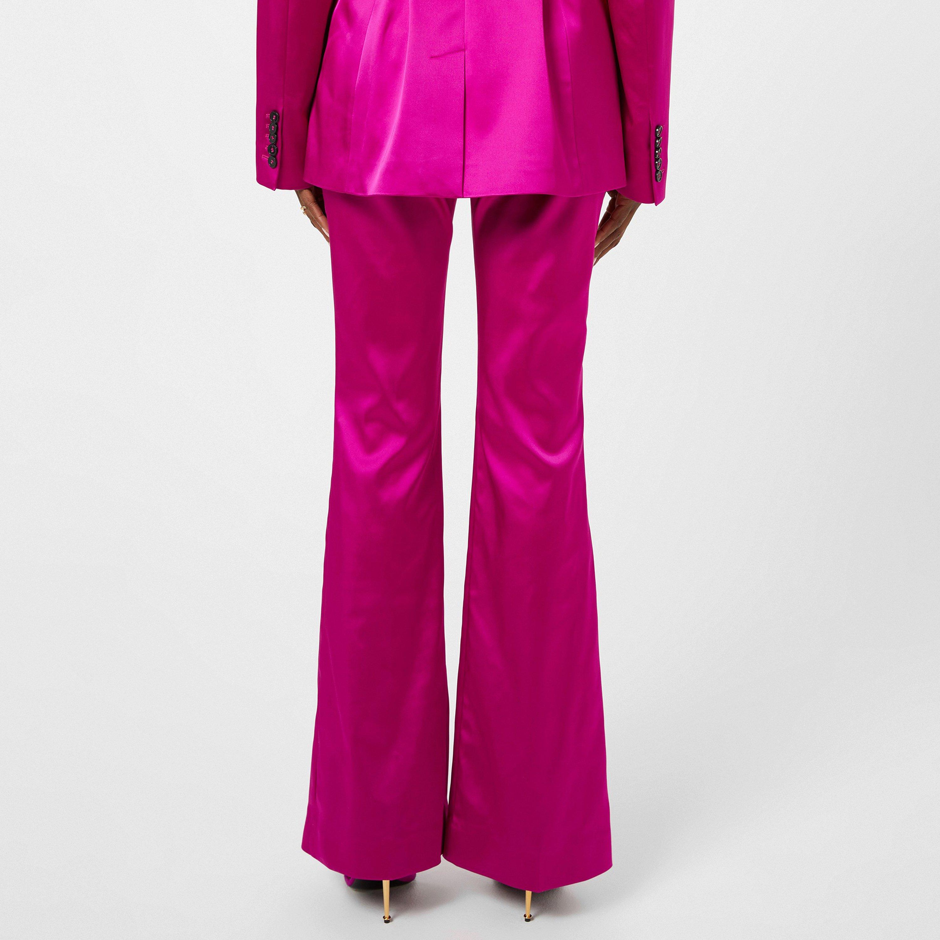 Satin Flared Trousers