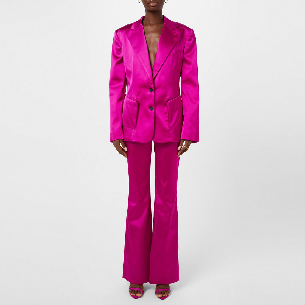 Satin Flared Trousers