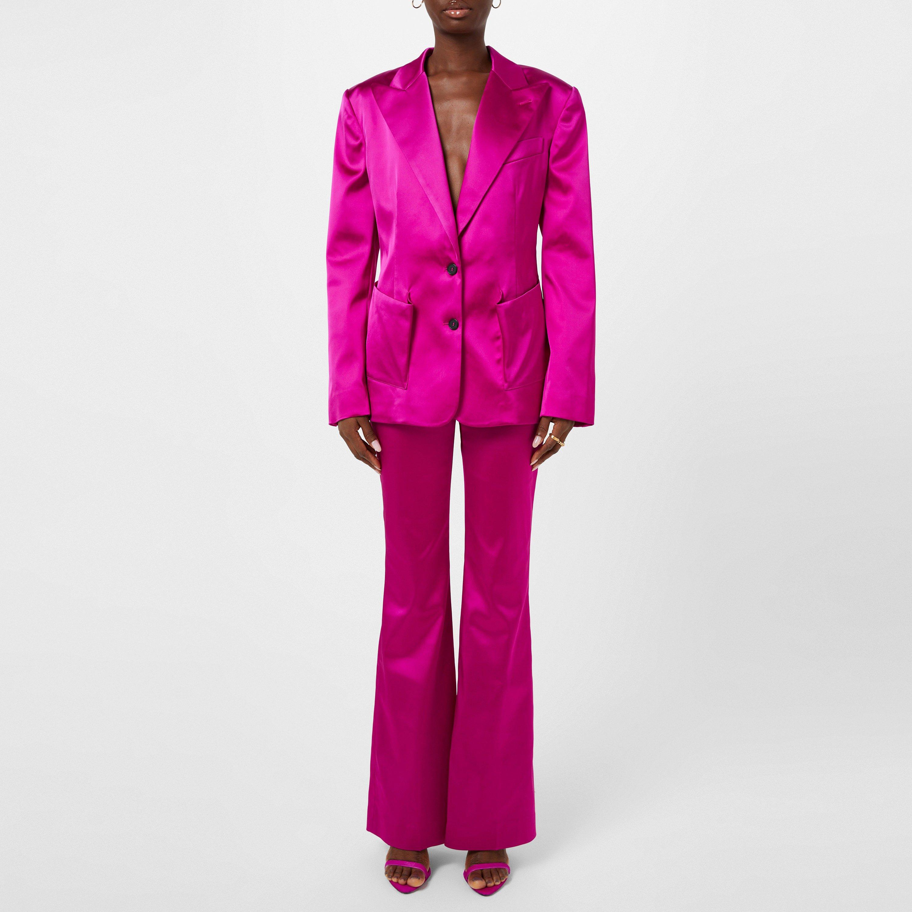 Satin Flared Trousers