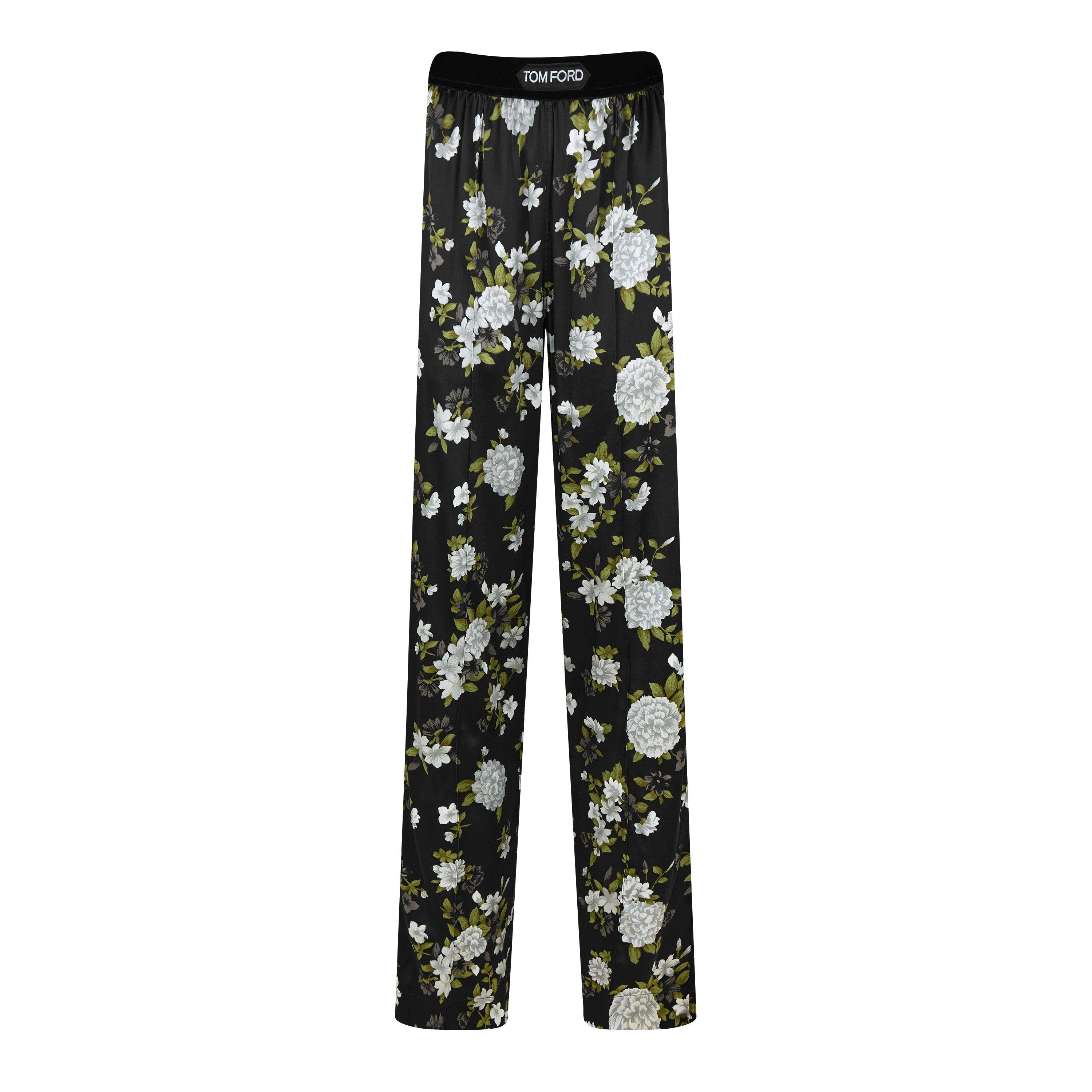 Plain Silk Stretch Satin Pj Pants