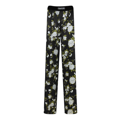 Plain Silk Stretch Satin Pj Pants