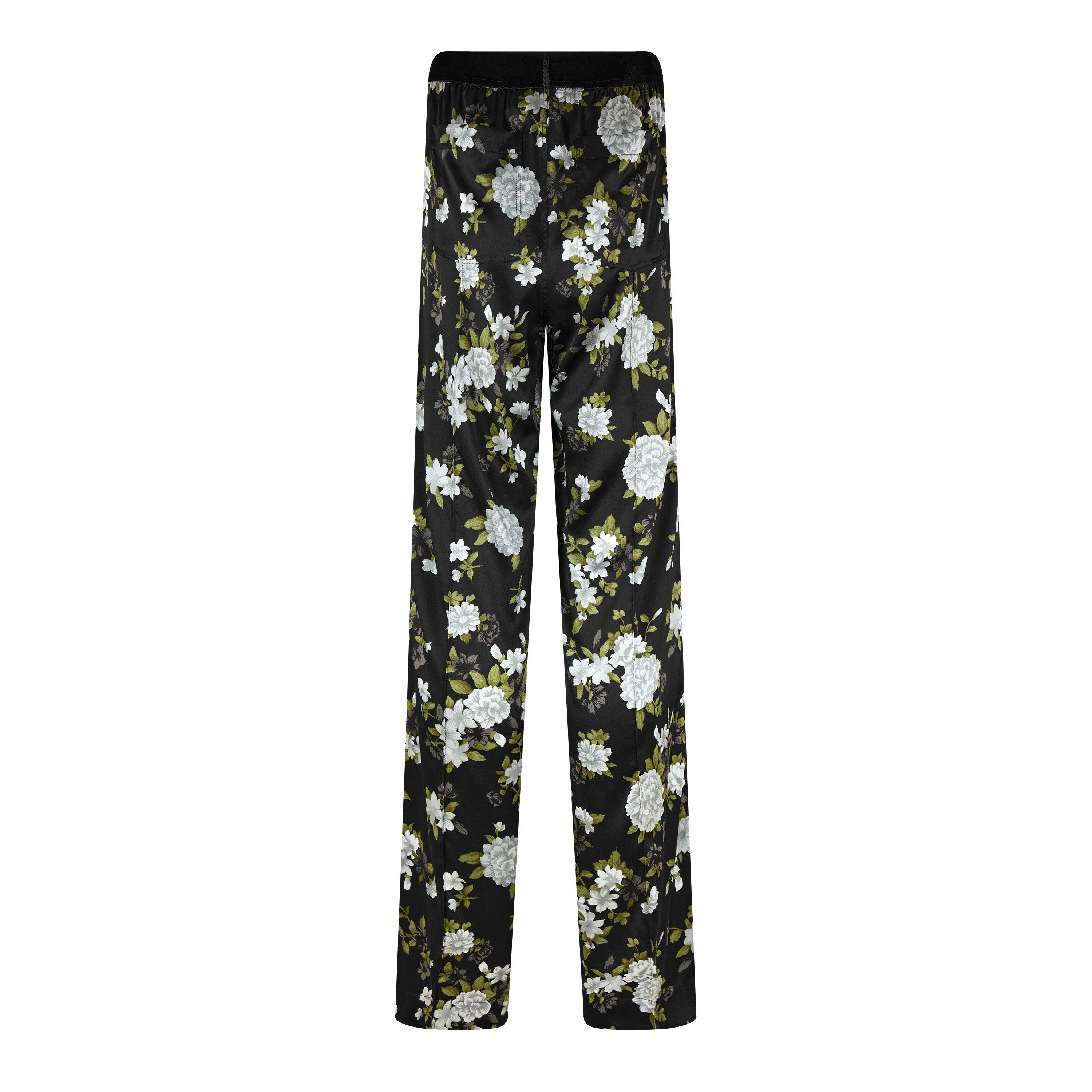 Plain Silk Stretch Satin Pj Pants