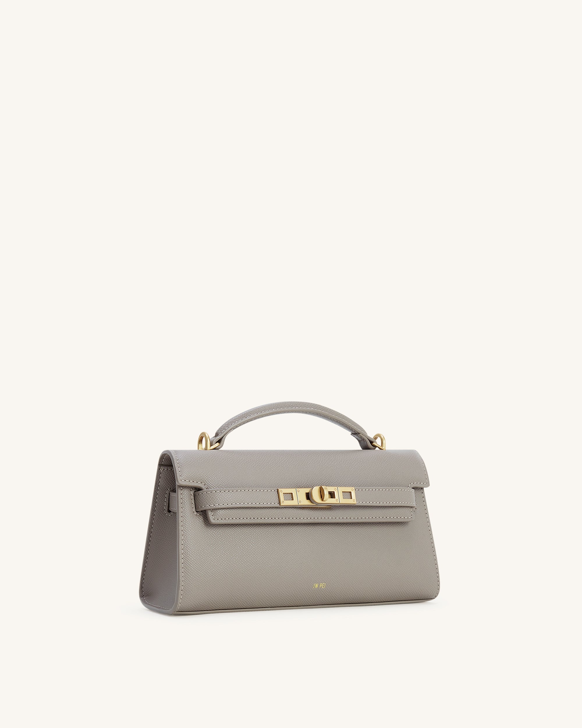Noor Top Handle Bag - Taupe Brown