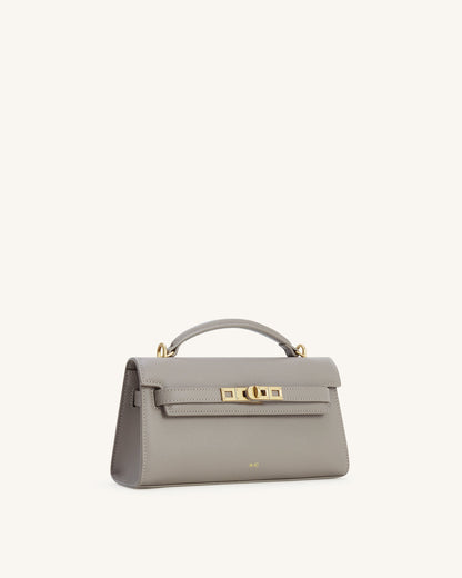 Noor Top Handle Bag - Taupe Brown