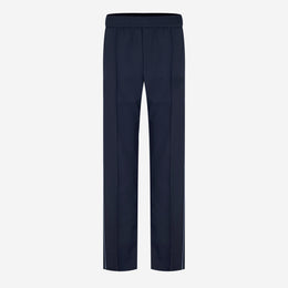 Embroidered Wool Twill Trousers