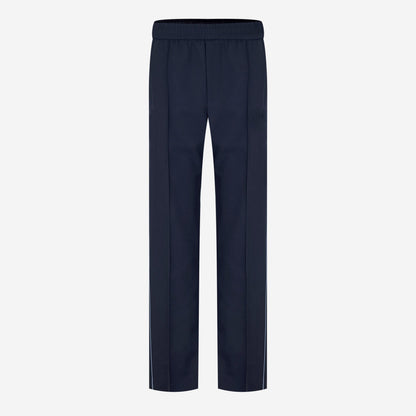 Embroidered Wool Twill Trousers